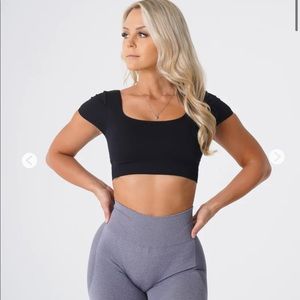 NVGTN black serene seamless bra top